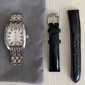 Michele Watch Mini Urban with Black Croc Band